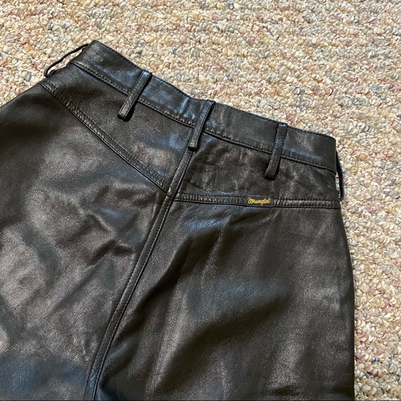 RARE VINTAGE 90’S WRANGLER LEATHER PANTS (SOLD!) - Picture 3 of 4